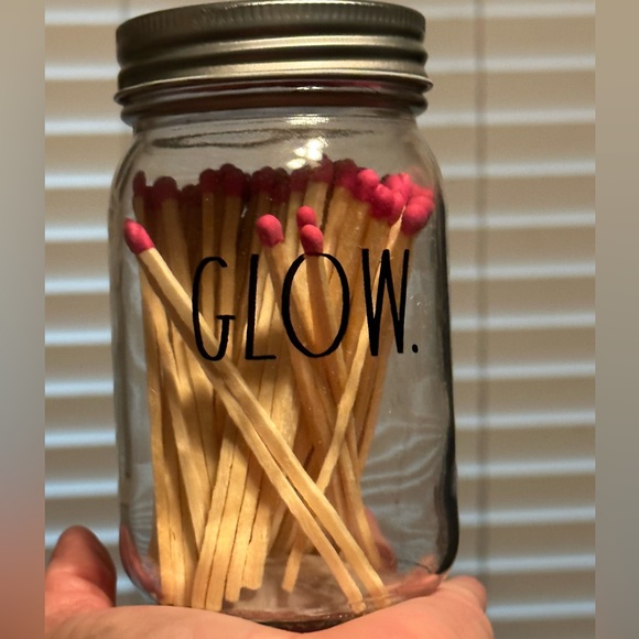 Rae Dunn Stick match glass container - Picture 2 of 3
